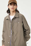 Unisex Jacket Autumn Side Pocket Plaid Shirt Women's Clothing