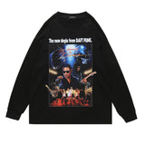 Men Long Sleeve Shirt Tupac Floral Print Long Sleeve Pullover Men and Women Loose Top