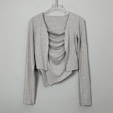 Women Long Sleeve Shirt Vest Camisole Women's Long Sleeve Jacket Cardigan
