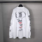 Men T-shirts Paris Year of the Dragon Printed Long Sleeve T-Shirt Loose Casual