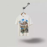 Mens T-shirts Travis Scott Cactus Jack x Utopia Tour Heaven and Hell Short Sleeves