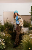 Unisex Jacket Autumn Twill Distressed Coat Women's Clothing