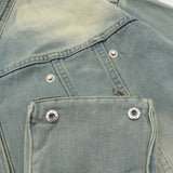 Men Denim Jacket Men's American Style Loose Washed White Denim Jacket