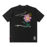 Men T Shirt Drop-Shoulder Sleeve Short Sleeve T-shirt Men and Women Street Loose