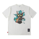 Men T Shirt Retro Street Trendy Loose Leisure All-Matching Couple Short Sleeve T-shirt
