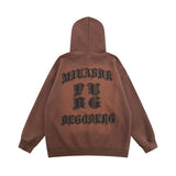 Men Hoodie Gothic Letter Printed Hoodie Men's Casual
