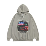Men Hoodie Hip-Hop Street Landscape Printed Hoodie