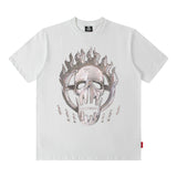 Men T Shirt Vintage Space Print Short Sleeve T-shirt for Men and Women Hip Hop Loose