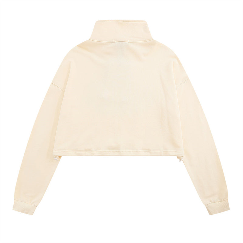 Women Hoodie Short Sweater Girls' Autumn Loose Top