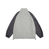 Unisex Jacket Fall Color-Blocking Sports Stand Collar Jacket