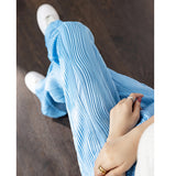 Palazzo Pants Design Sense Niche Corrugated Straight Wide-Leg Pants Women's Casual