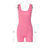 Women Jumpsuit Women's Spring Fashion U-Neck Jumpsuit