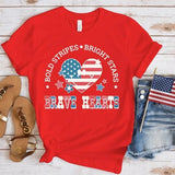 Women's Independence Day T Shirt round Neck Short Sleeve T-shirt Women's Top