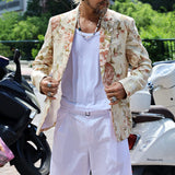 Men's Suits Vests Men's Casual Fashion Printing Suit