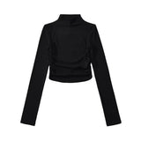 Women T-Shirt Bottoming Shirt Women's Tight Top T-shirt