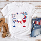Women's Independence Day T Shirt round Neck Short Sleeve T-shirt Women's Top