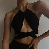 Women Halter Tops Spring/Summer Lace up Bottoming Small Vest