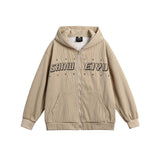 Unisex Jacket Autumn Letter Hooded Casual Sweatshirt