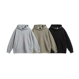 Unisex Jacket Autumn Plain Hooded Casual Sweatshirt