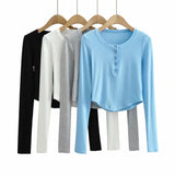 Women T-shirt Long Sleeve Pullover T-shirt Top