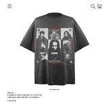 American vintage street T-shirt men's loose spring and summer half-sleeved shirt