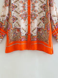 Women T-shirt Fall Women's Clothing Lapel Long Sleeve Loose Printed Shirt