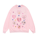 Men Hoodie Printed Crew Neck Sweatshirt Boys Spring and Autumn Long Sleeve Casual Loose