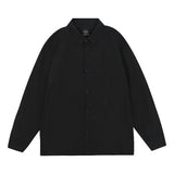 Men Long Sleeve T Shirt Men's Spring and Autumn Loose and Simple Embroidery Cardigan Shirt