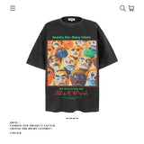 American vintage street T-shirt cotton men loose summer