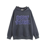 Men Hoodie Big M Letter Printed Hoodie Men's Loose Pullover Hoodie