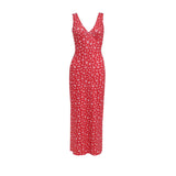 Women Desses Retro V-neck Summer Dress Beach Dress