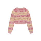 Women Sweater Short Sweater Autumn Crew Neck Long Sleeve