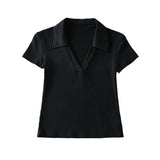 Women T-shirt Spring Summer Slim-Fit Short-Sleeved T-shirt