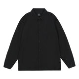 Men Long Sleeve T Shirt Men's Spring and Autumn Loose and Simple Embroidery Cardigan Shirt