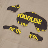 Men Hoodie Autumn and Winter Vibe Creative Heart-Shaped Patch Decoration Letter Printed Hooded Loose Pullover