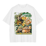 2024Kira Yoshikage T-shirt Oversize Vintage Washed Anime