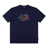 Men T Shirt Cartoon Printed Short-Sleeved T-shirt Men's and Women's Hip Hop round Neck Loose