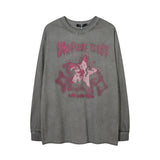 Men Long Sleeve Shirt Retro Fashion Brand Long Sleeve T-shirt Men and Women Hip Hop Loose