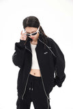 Unisex Jacket Fall Color-Blocking Zip Jacket