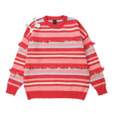 Women Sweater round Neck Autumn Stitching Sweater Knitted Cardigan