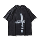 Men T Shirt Hip Hop Loose Old Wash Ins Fashion Brand Short Sleeve