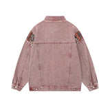 Men Denim Jacket Men's Clothing Washed and Worn Denim Jacket Coat