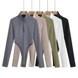 Women T-shirt Spring and Autumn Slimming Bottoming Long Sleeve T-shirt Top