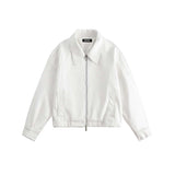 Unisex Jacket Autumn Vintage Wax Oil Leather Coat Women's Clothing