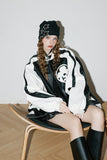 Unisex Jacket Fall Multicolor Printing Pu Jacket Women's Clothing