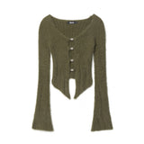 Women Sweater Autumn Solid Color Short Sweater Coat