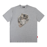 Men T Shirt Printed Short-Sleeved T-shirt Men's Fashion Brand Street round Neck Loose