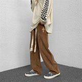 Men Sweatpants Corduroy Pants Men's Autumn and Winter Straight Loose Casual Pants