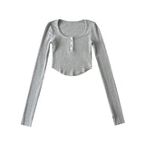 Women T-Shirt Long Sleeve T-shirt Summer Women's Fashion Casual round Neck