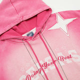 Men Hoodie Cross XINGX Patch Spray Painting Distressed Hooded Bathroom